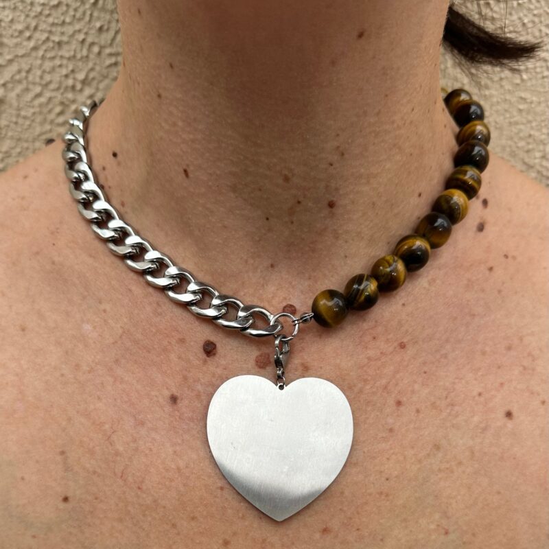 COLLAR CAROLA OJO DE TIGRE
