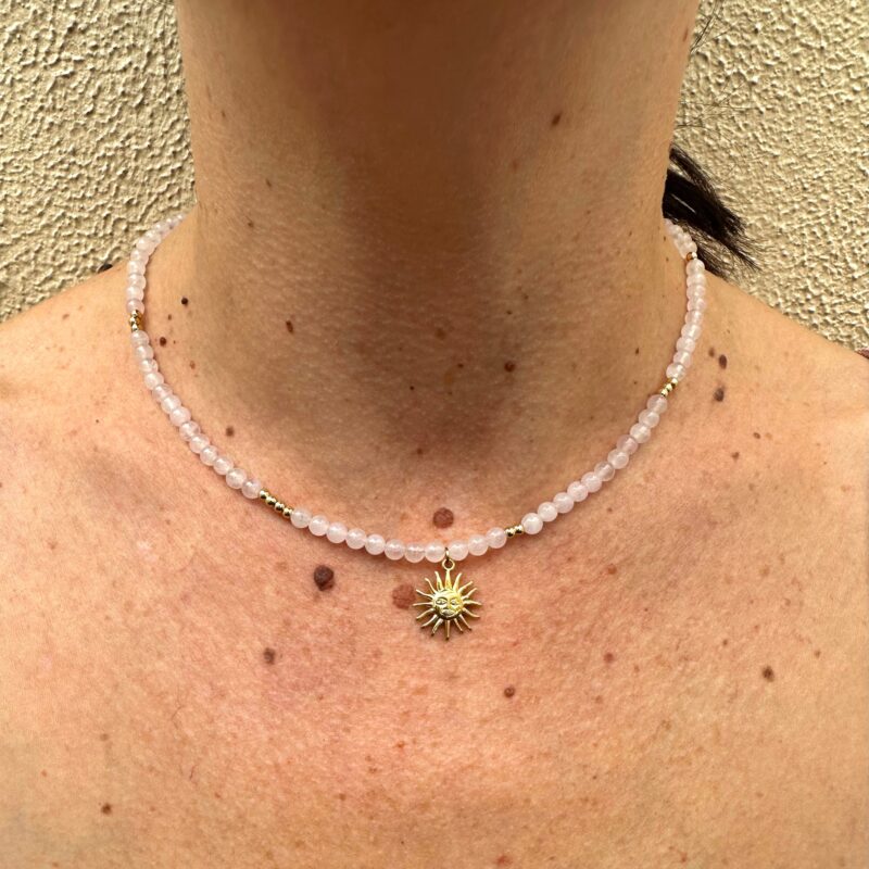 COLLAR KAELI CUARZO ROSA