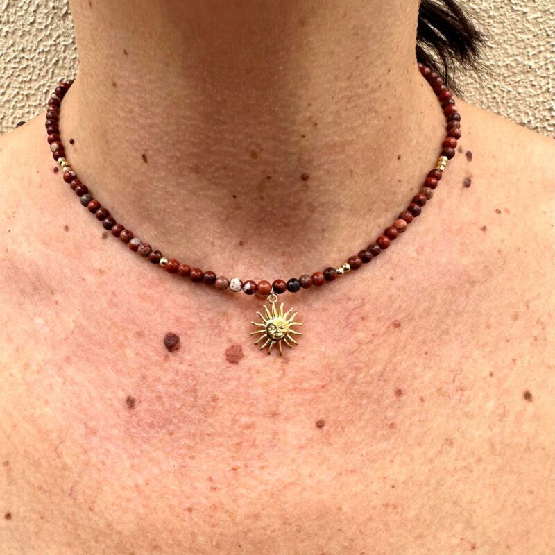 COLLAR KAELI JASPE ROJO