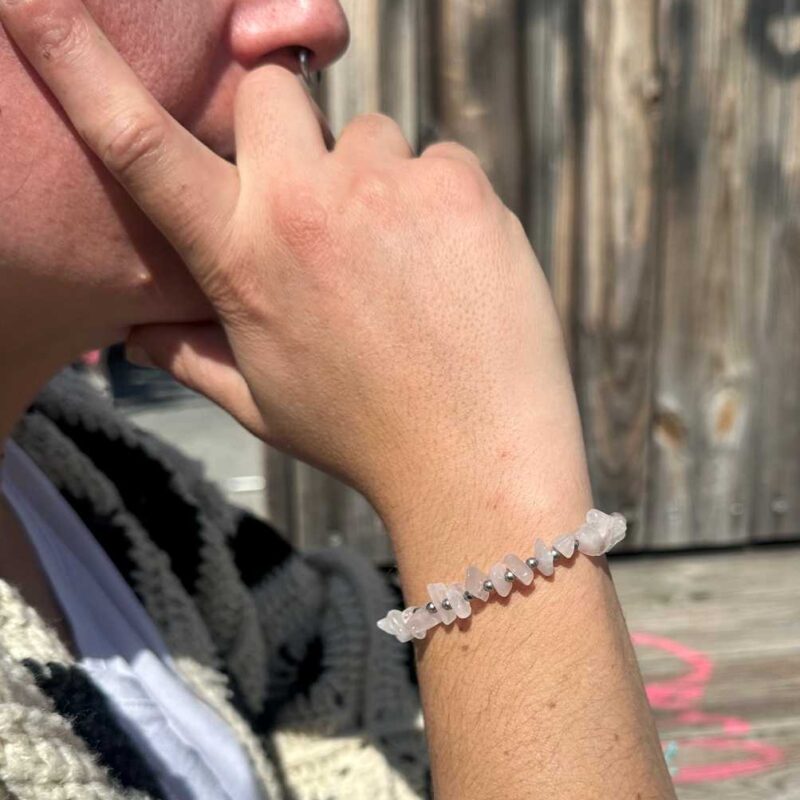 PULSERA GRETA CUARZO ROSA